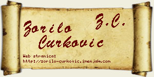 Zorilo Ćurković vizit kartica
